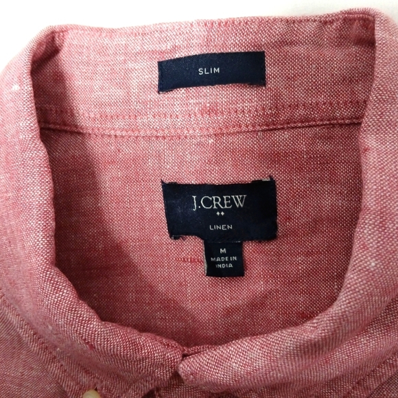 J.Crew 100%Linen Slim Fit Longsleeve Buttondown Shirt. Size M - Picture 5 of 7
